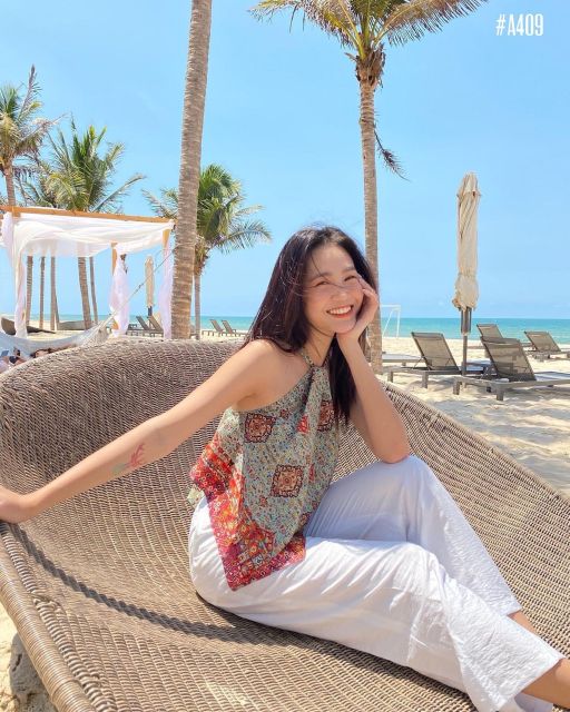 [Ảnh thật] Áo họa tiết thổ cẩm cổ yếm