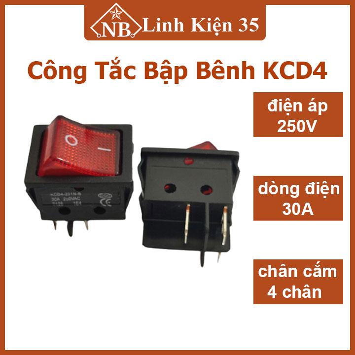 Công tắc bập bênh kcd4 250v 30a 4 chân, công tắc máy hàn chịu tải lớn