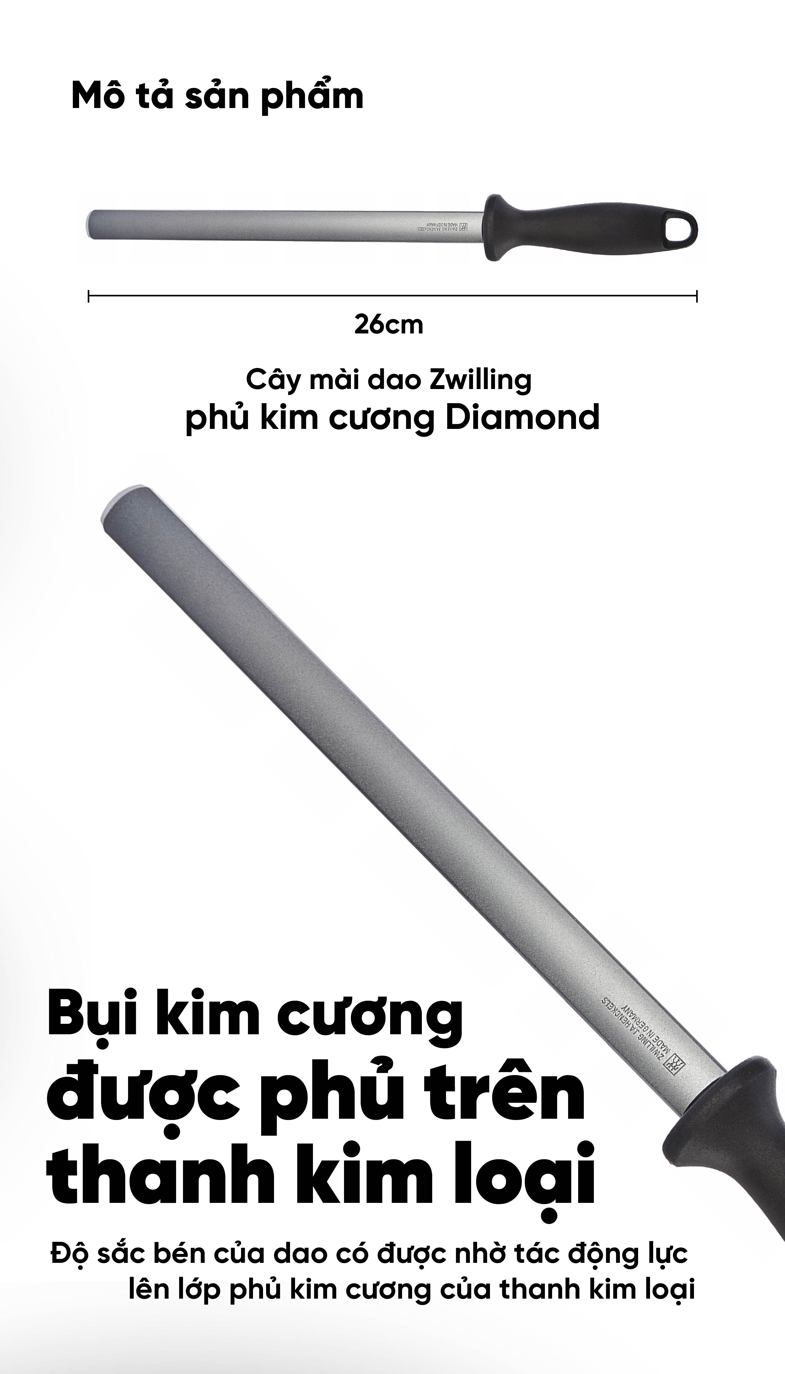 ZWILLING - Diamond sharpening rod - 26cm