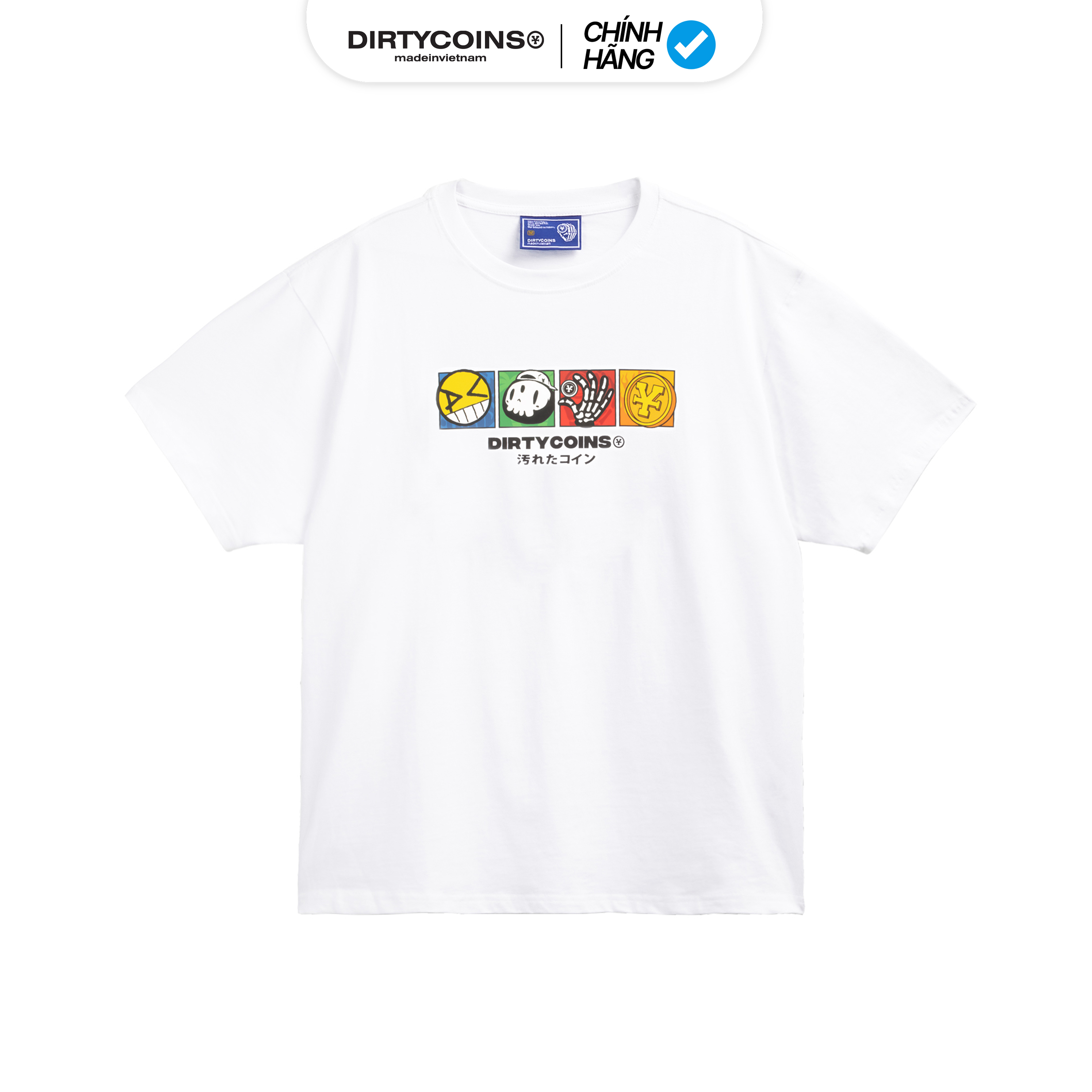 Áo thun DirtyCoins Puppies Hangouts T-shirt - White