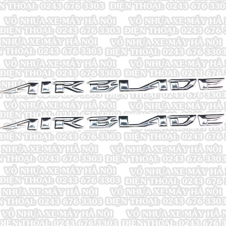 Decal chữ nổi Air Blade các màu lựa chọn cho tem dán xe máy
