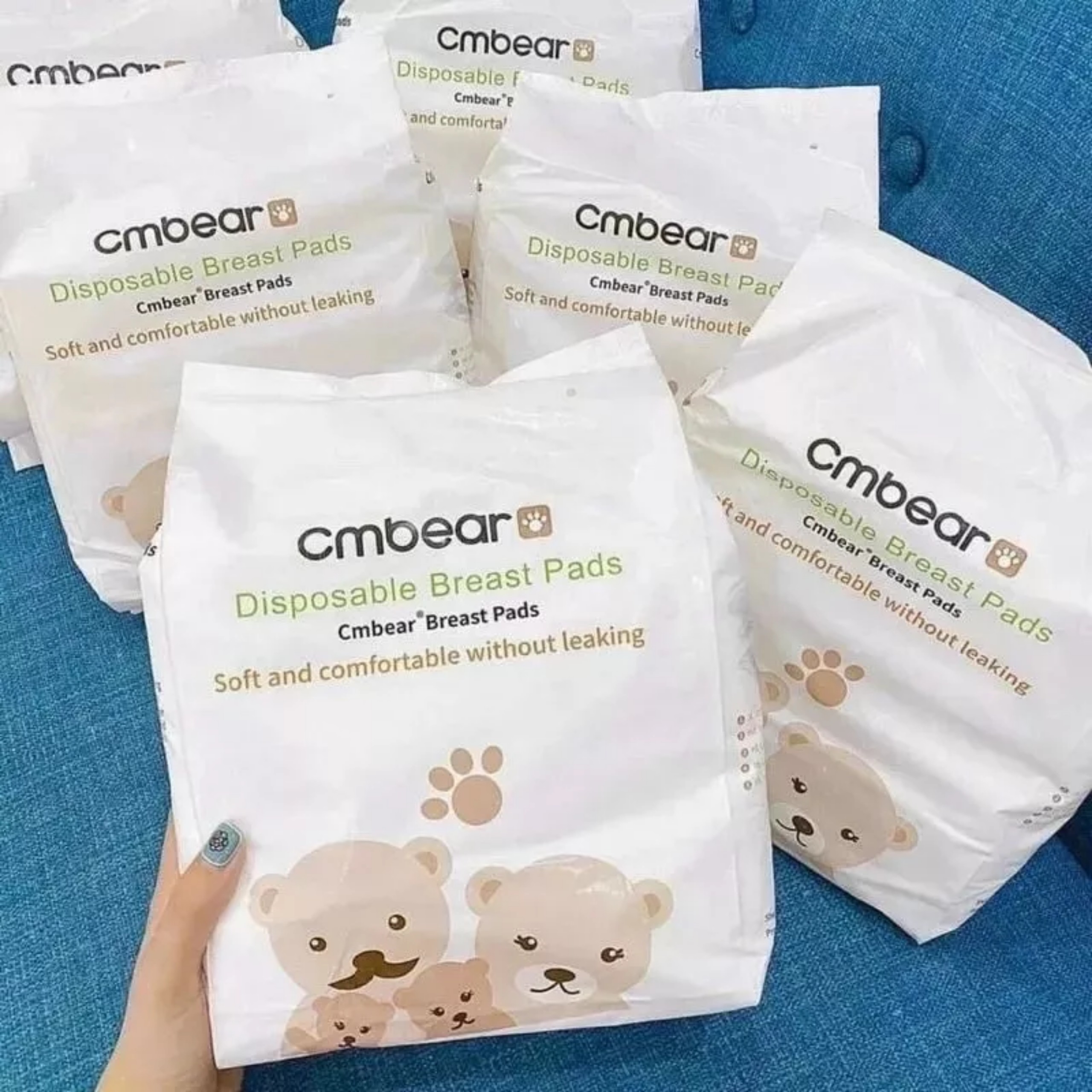 Thấm sữa Cmbear  cho mẹ sau sinh, gói 108 miếng siêu thấm