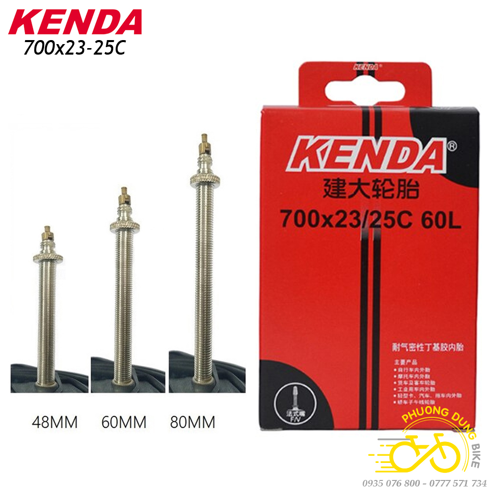Ruột xe đạp kenda 700x23-25c van pháp - van xe đạp