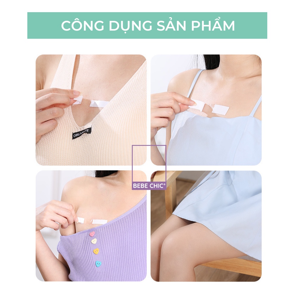 36 miếng dán cố định quần áo BEBECHIC băng dính 2 mặt