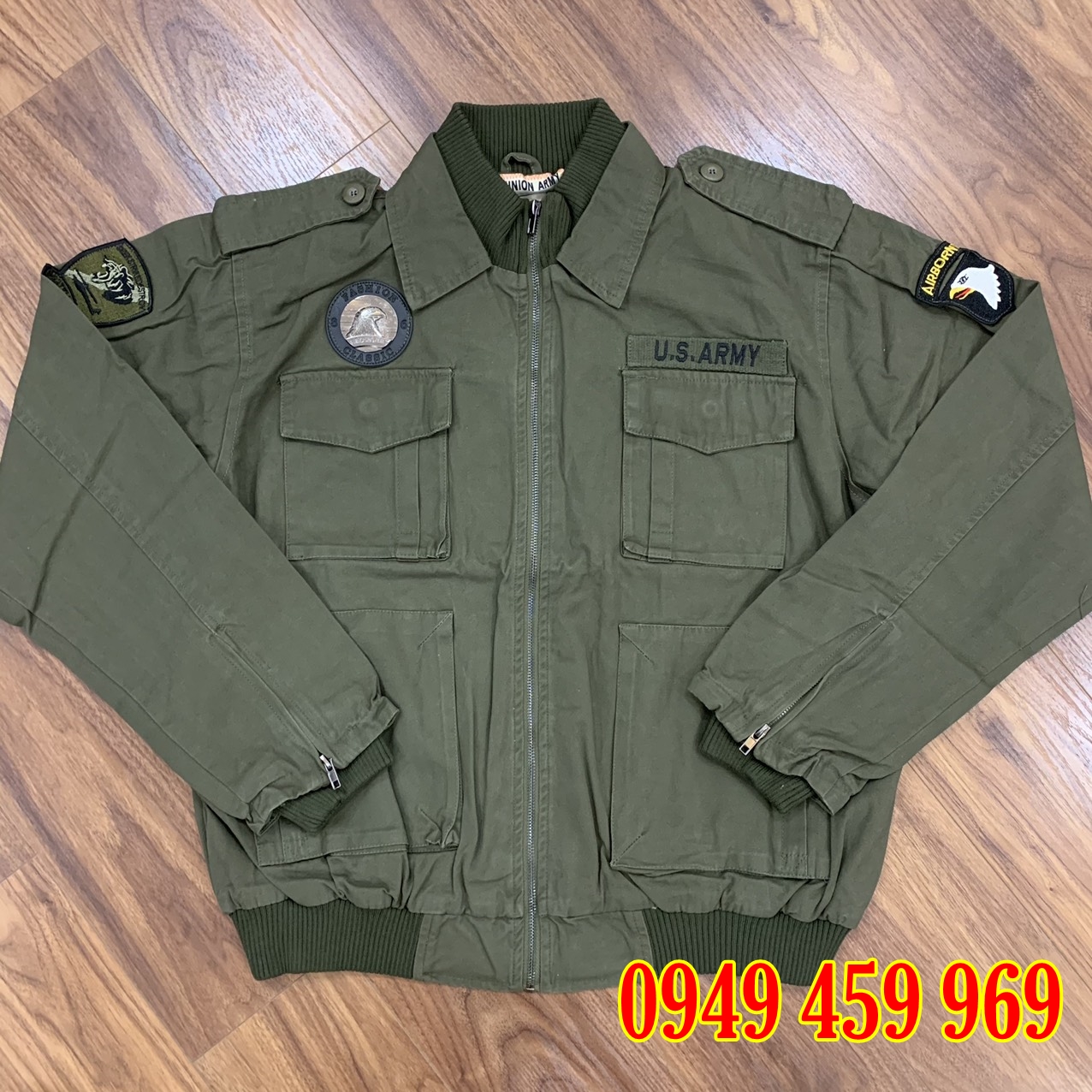 Áo Khoác Lính Nam - Áo Khoác Kaki Nam Túi Hộp Phong Cách Lính Mỹ - Mã AK336