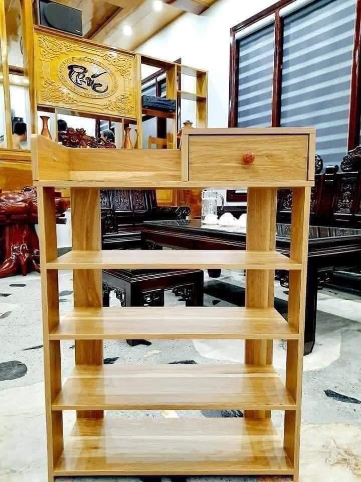 KỆ ĐỂ GIÀY GỖ 5 TẦNG 80x60x25cm