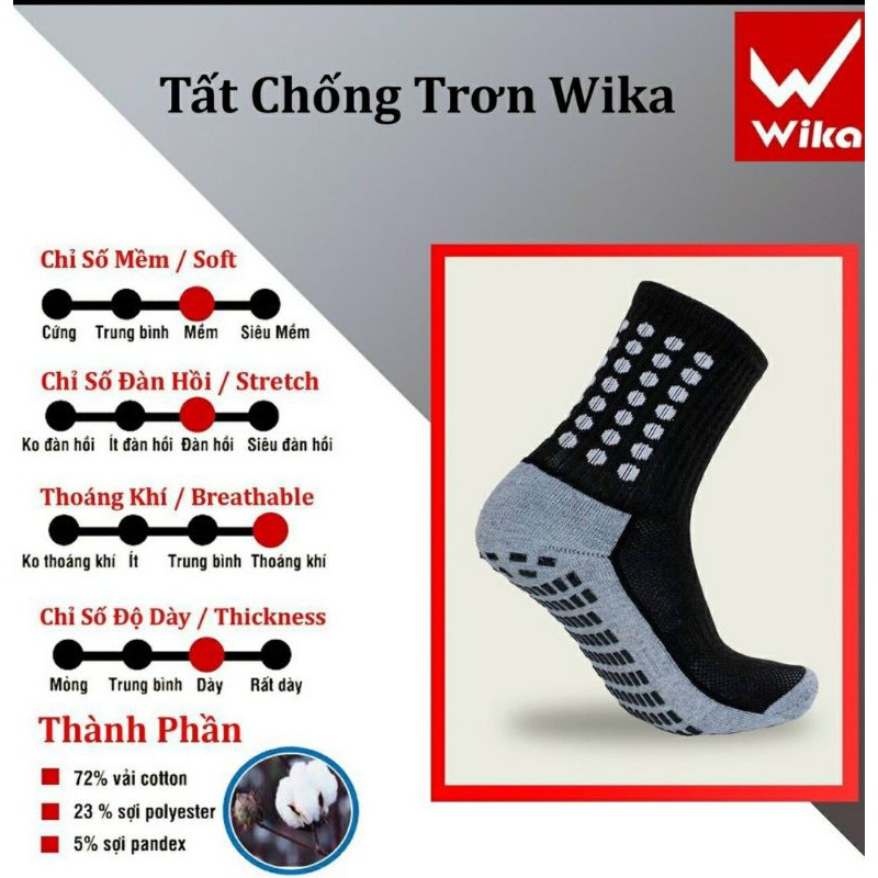 [Hàng chính hãng] Tất chống trơn wika