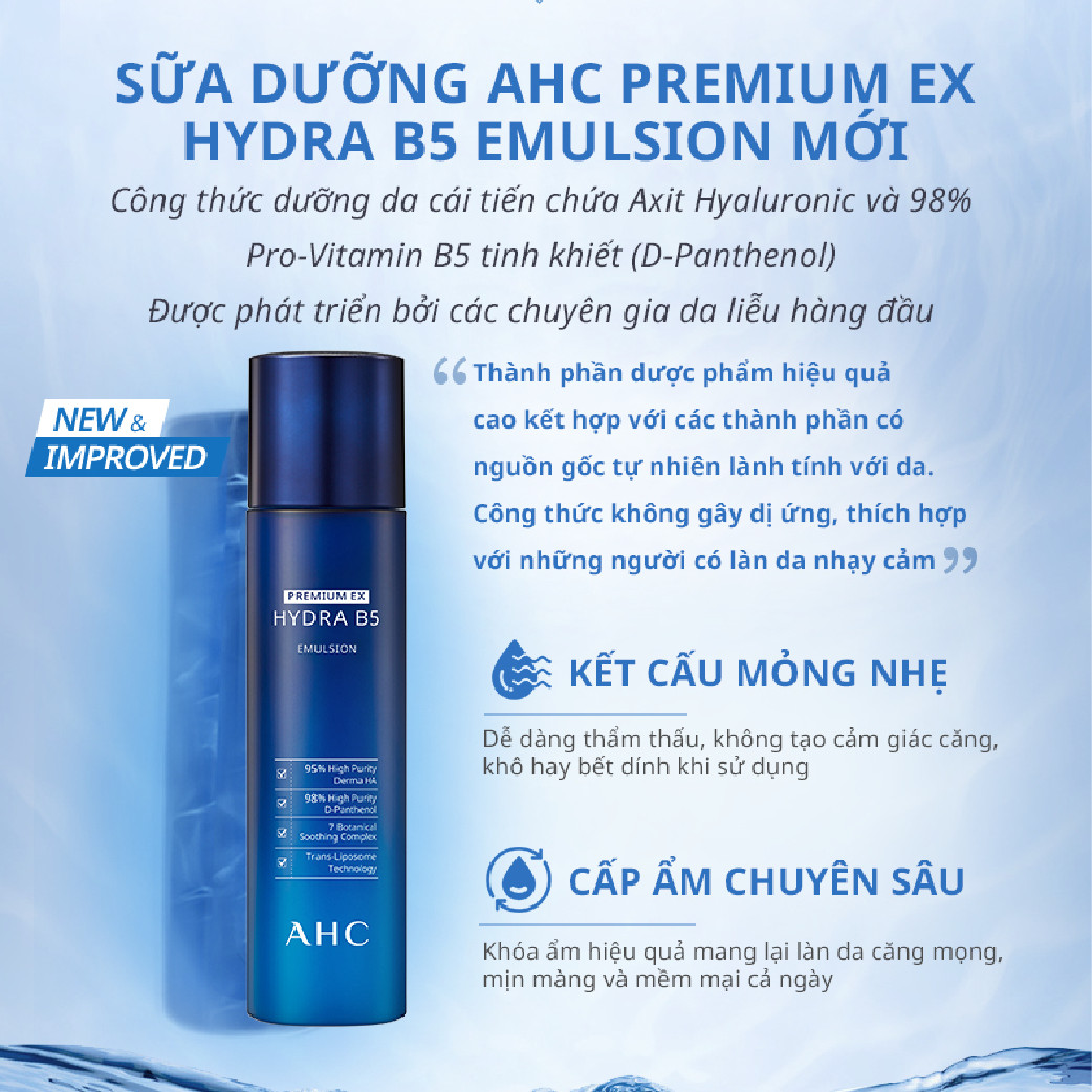 Sữa Dưỡng AHC Premium Ex Hydra B5 Emulsion 140ml