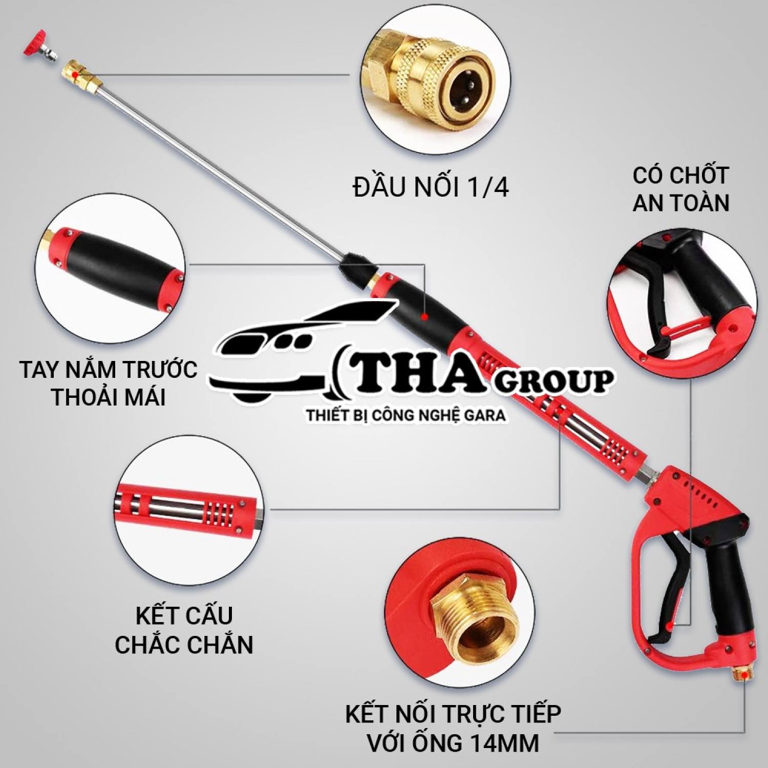 Súng rửa xe cao áp Lutian