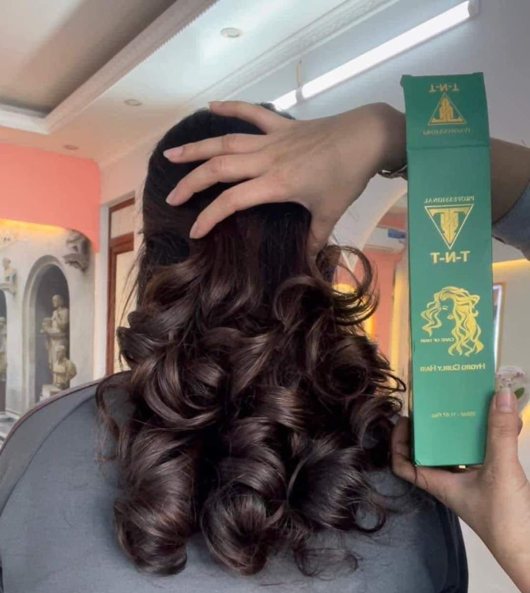 Thuố kích xoăn TNT, kích xoăn tóc Hydro Curly Hair , thuố làm xoăn tóc đơn giản, 350ML