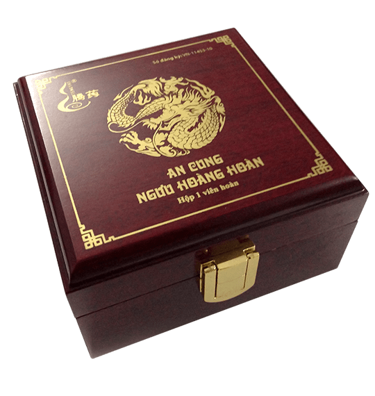 An cung ngưu hoàng hoàn hộp gỗ (1 viên hoàn)