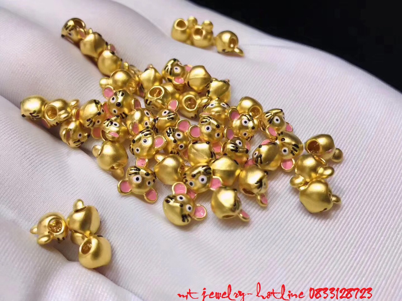 Charm chuột vàng 24k