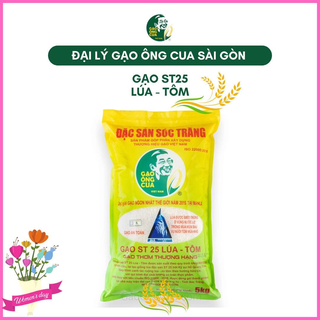 GẠO ÔNG CUA ST25 LÚA TÔM_Túi 5kg