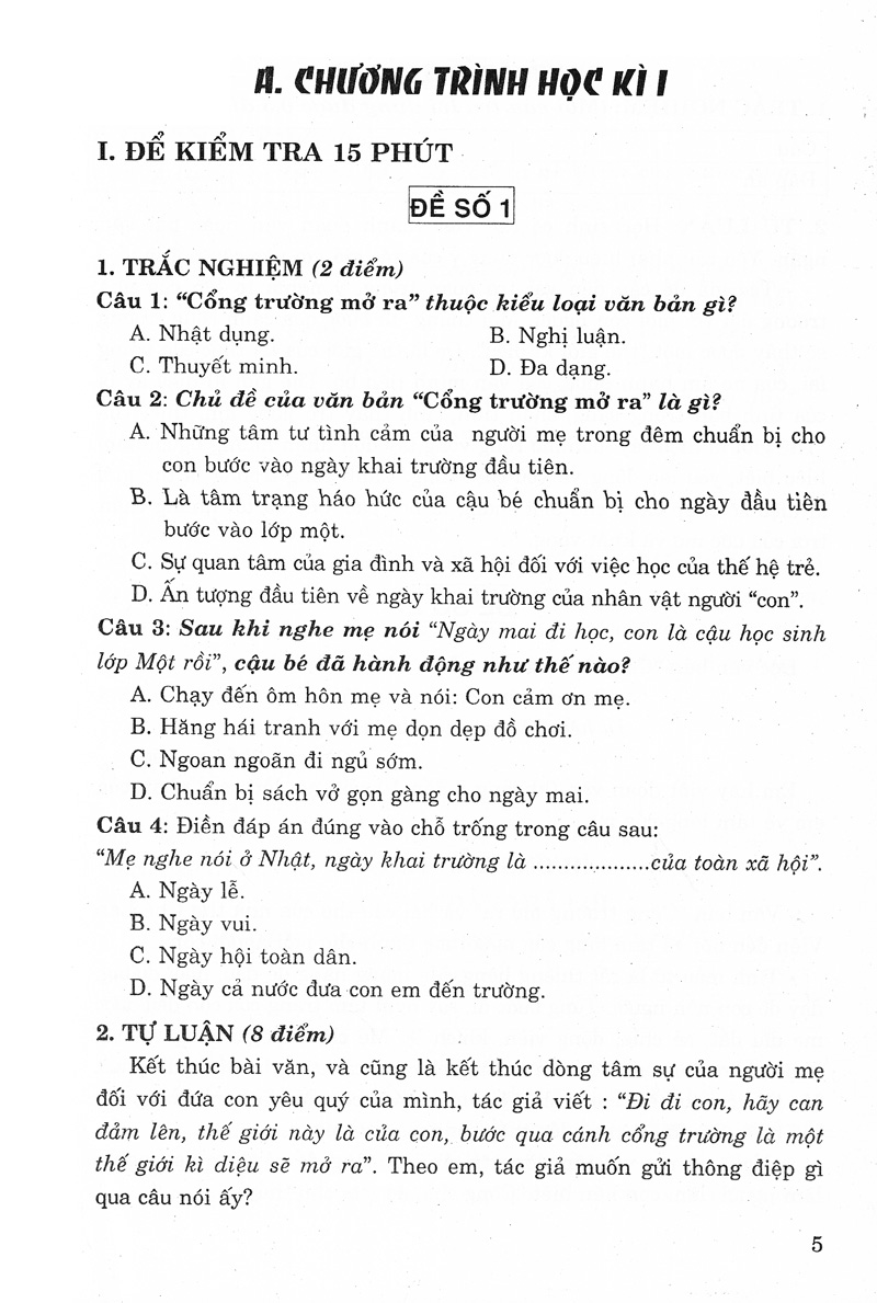 Fahasa - Đề Kiểm Tra Ngữ Văn 7