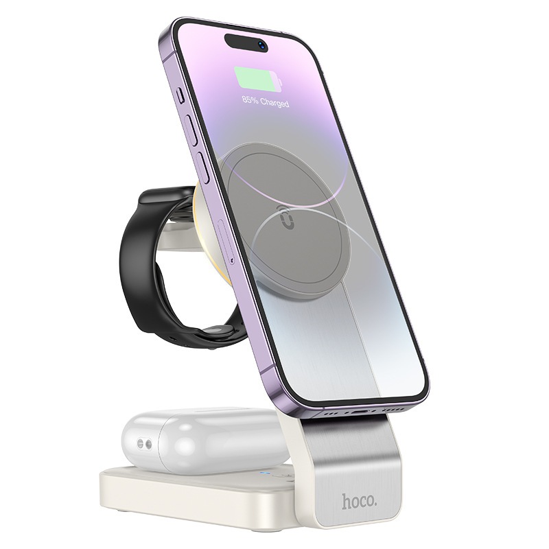 Đế sạc nhanh không dây 3in1 CQ3 hoco