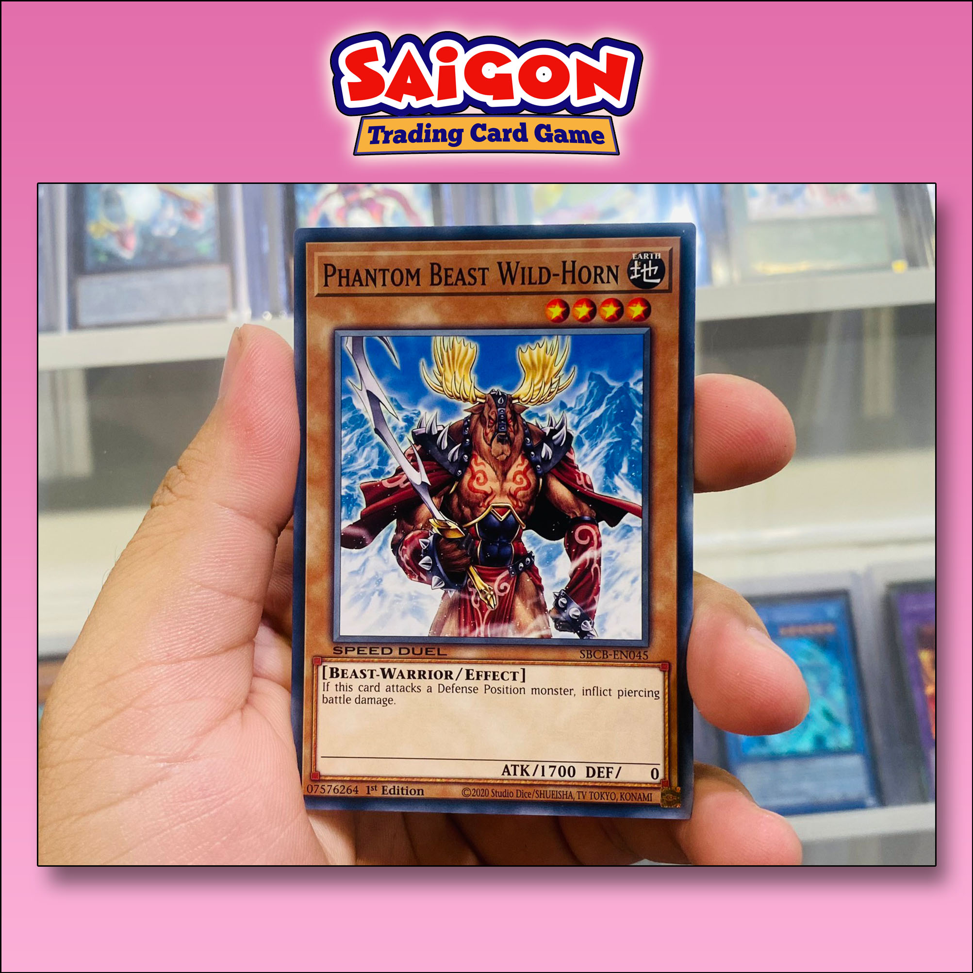 Thẻ bài yugioh mã sbcb-en045 - phantom beast wild-horn - common - 1st edition