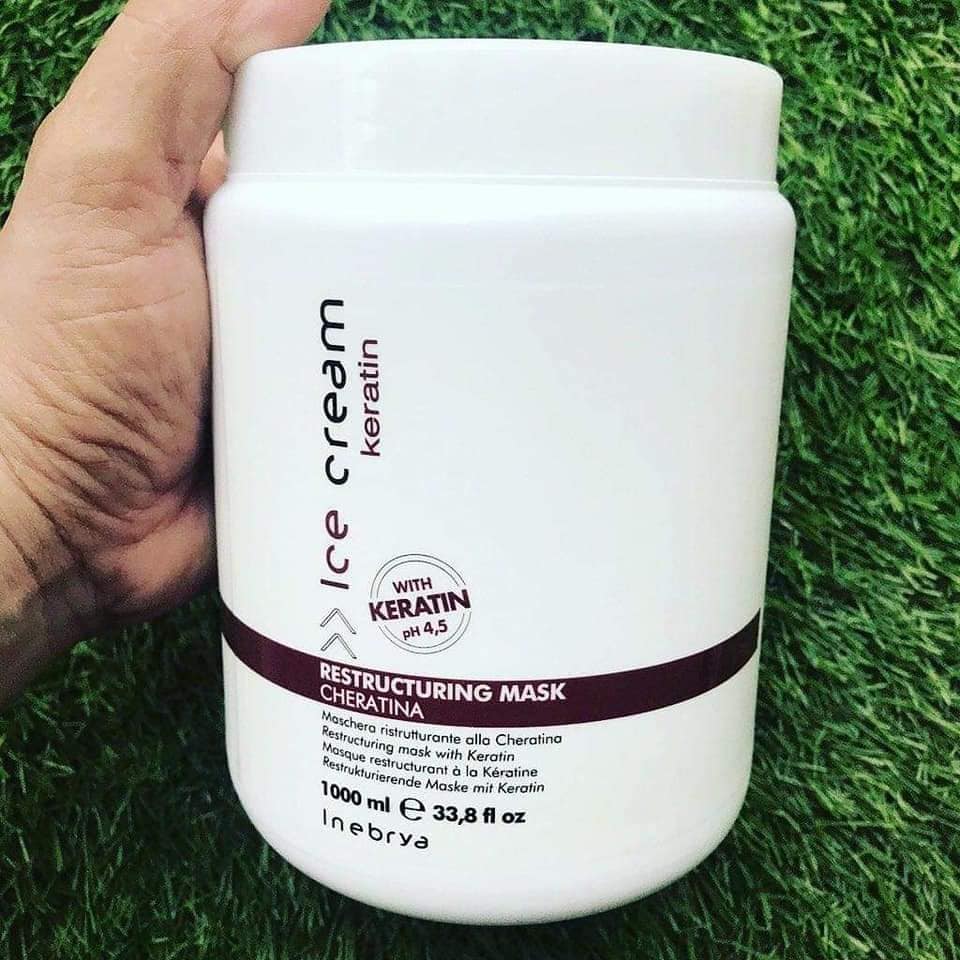 Hấp dầu phục hồi dành cho tóc yếu Keratin Inebrya Restructuring Mask 1000ml
