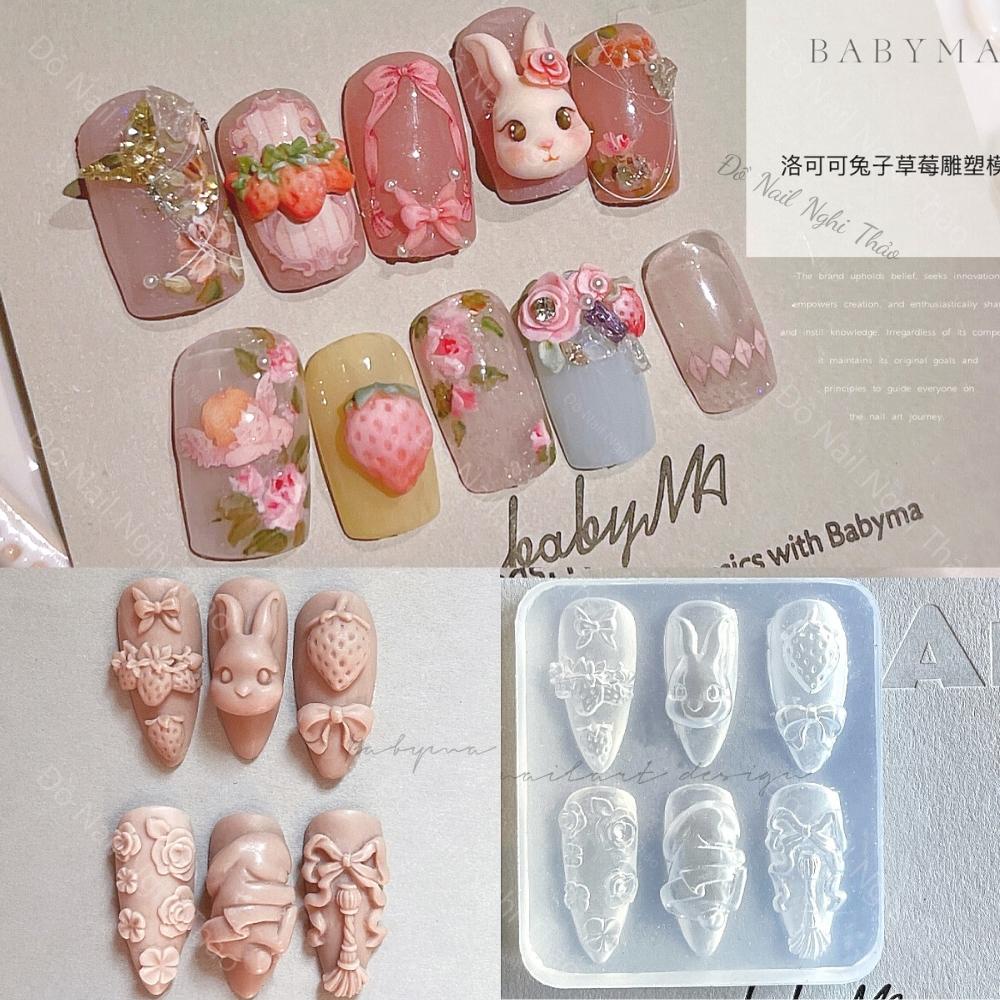 Khuôn silicon nail làm charm