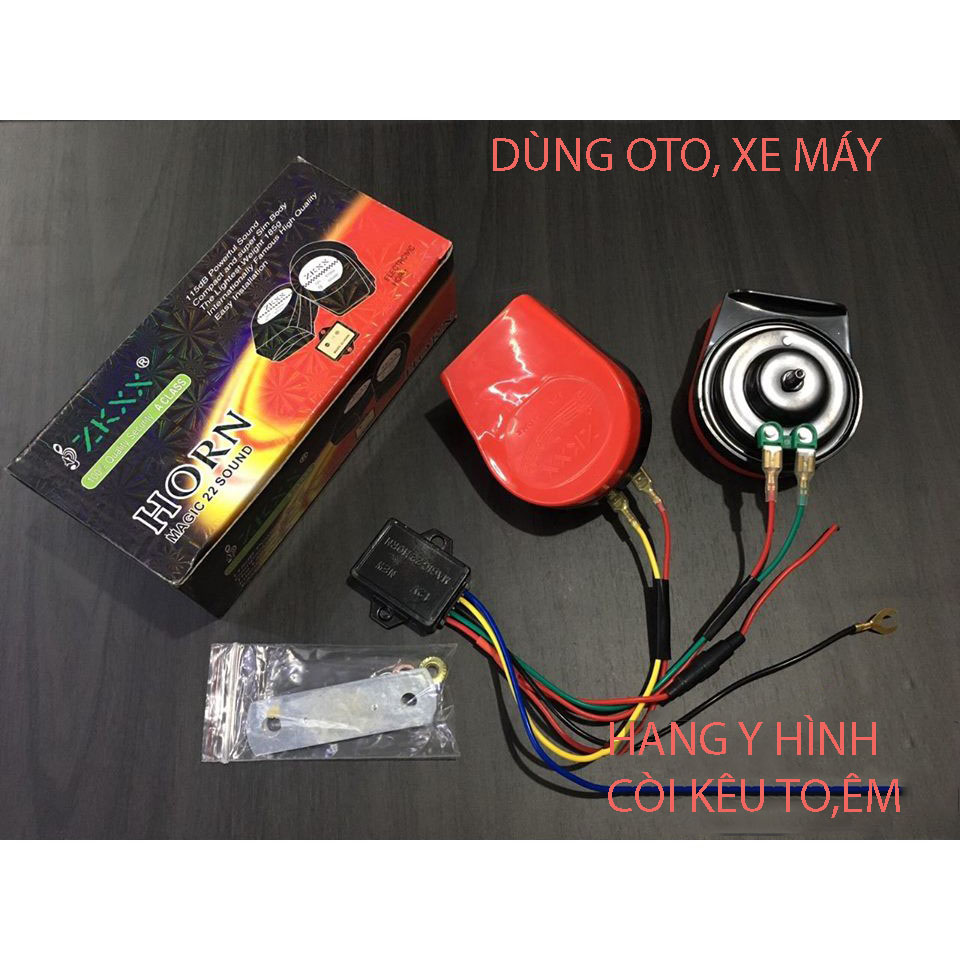 Còi Ngân lắp cho XE MÁY, OTO  tiếng ngân giống tiếng xe khách cực vang, chú ý