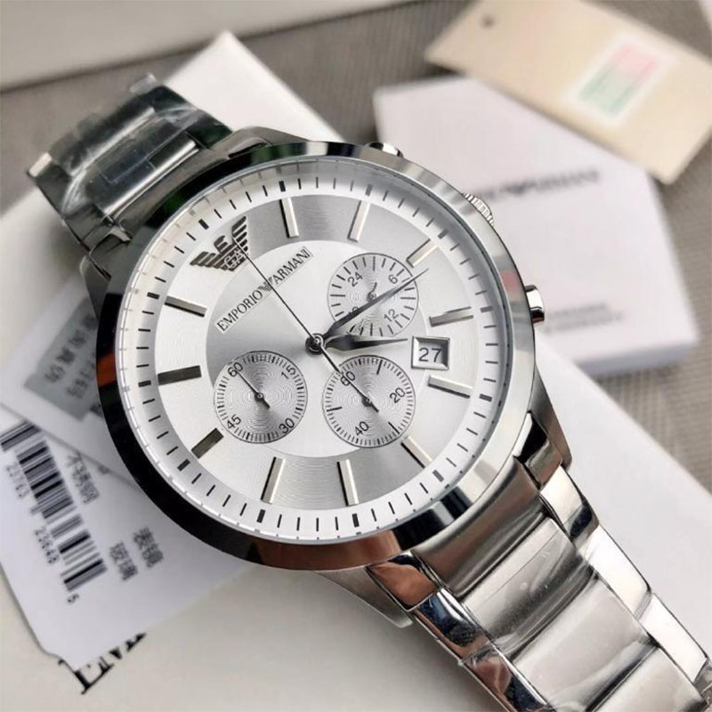 Đồng hồ Armani nam dây thép không gì cao cấp chạy full 6 kim