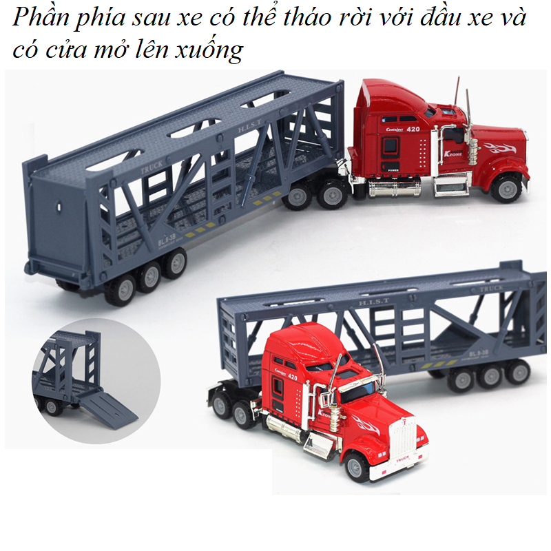 Mô hình xe container đầu kéo tỉ lệ 1:48 đồ chơi trẻ em