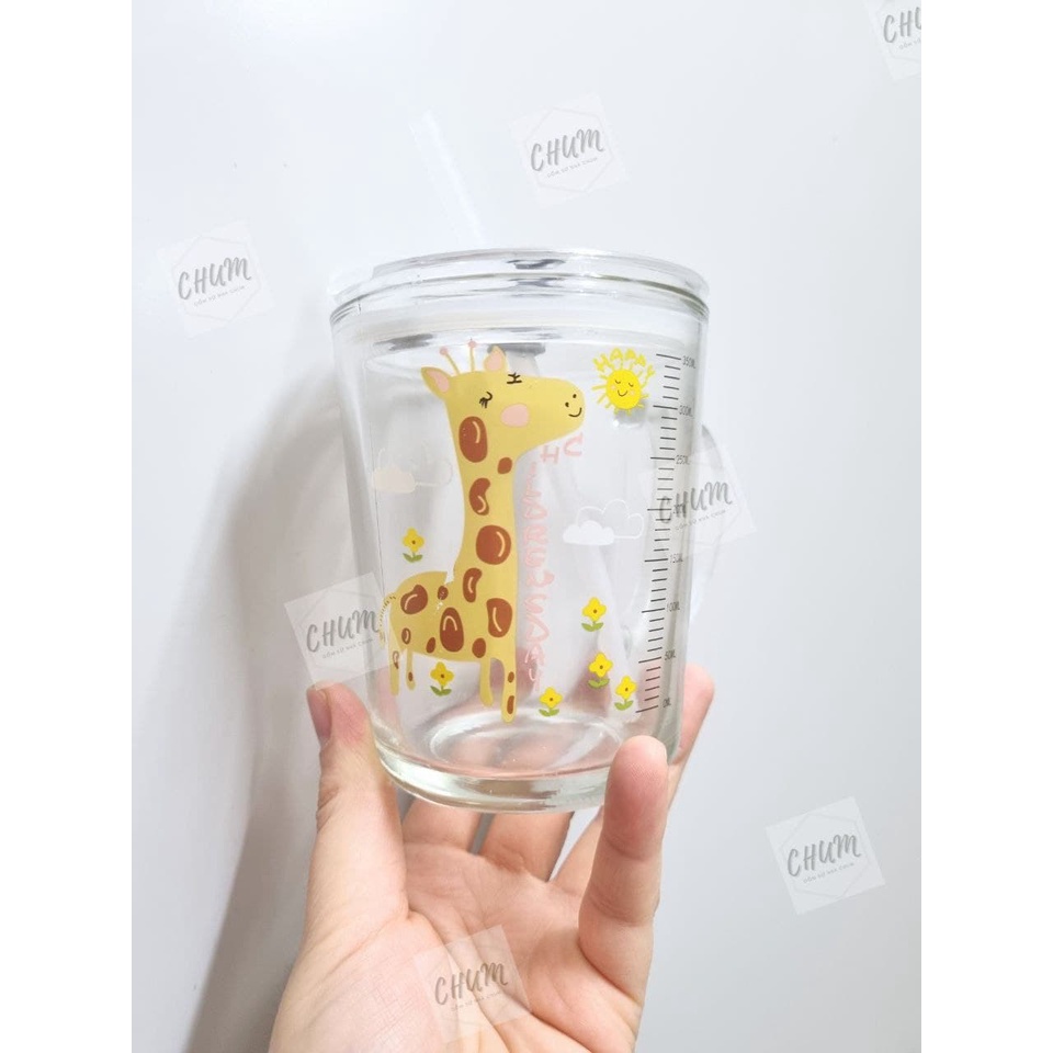 Cup milk glass split bar with lids and straws Silicon soft