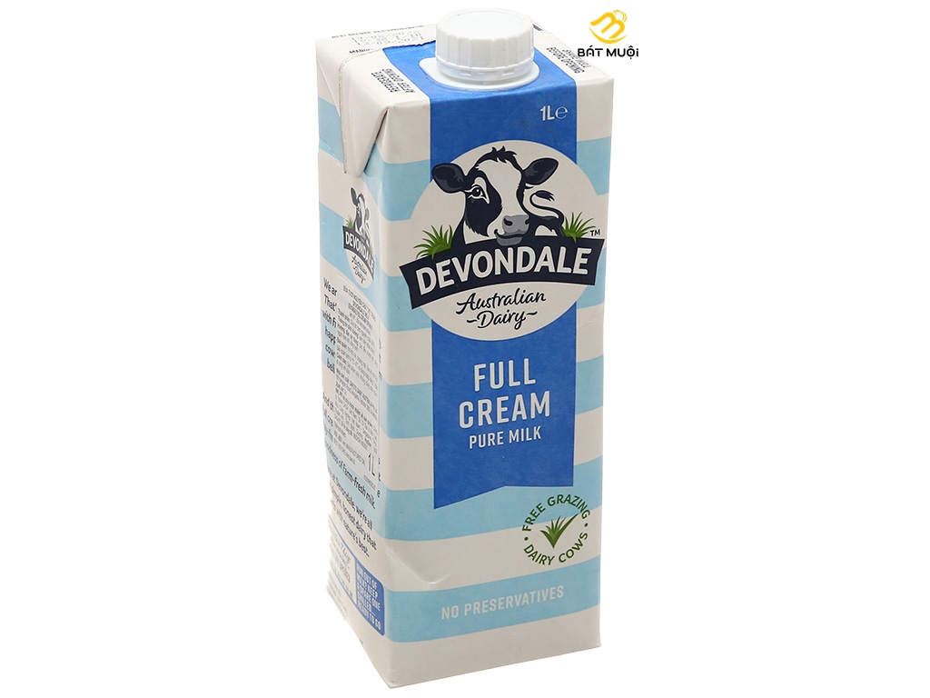 Sữa tươi nguyên kem không đường Devondale hộp 1 lít