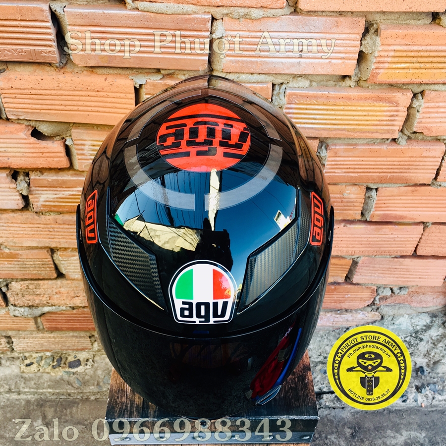MŨ BẢO HIỂM ROYAL M138 LÊN TEM AGV ĐỎ