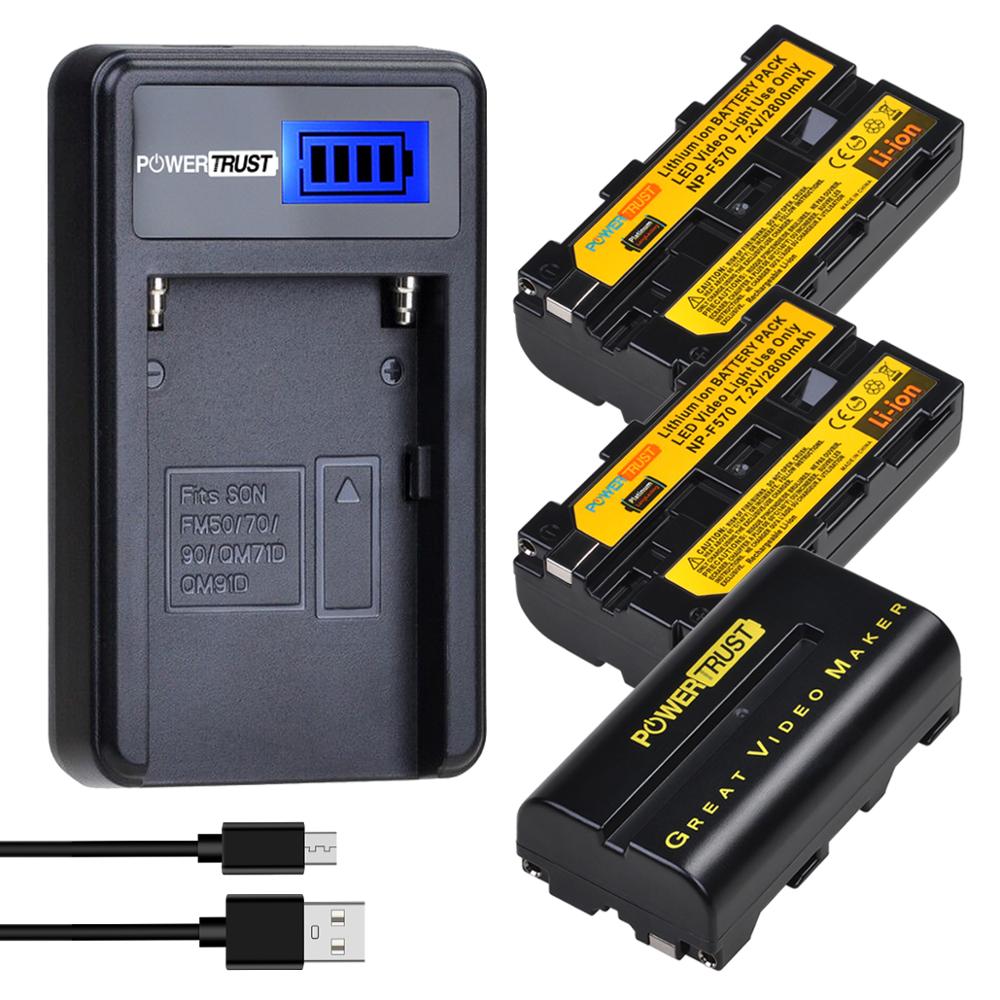 Np-f570 7.2v 2800mah pin máy ảnh f550 f570 f530 f330 bộ sạc lcd us b cho đèn led video yongnuo viltrox