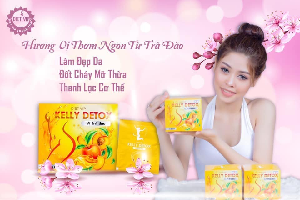 Trà Đào Giảm Cân Kelly Detox