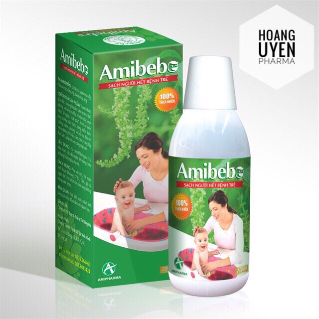 Nước tắm thảo dược Amibebe - Chai 250ml