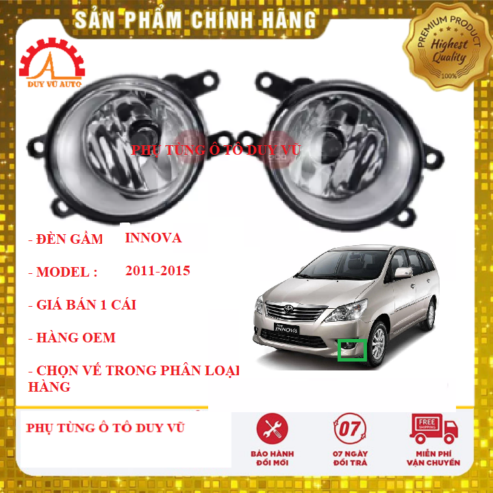 Đèn gầm toyota innova đời 2011-2015