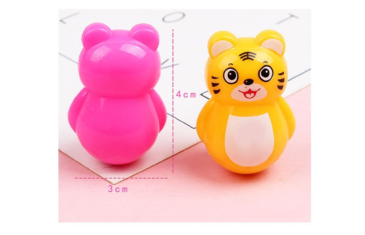 [HCM]Combo 4 Chú Lật Đật Hoạt Hình Mini Size Nhỏ Cho Bé Cầm Chơi
