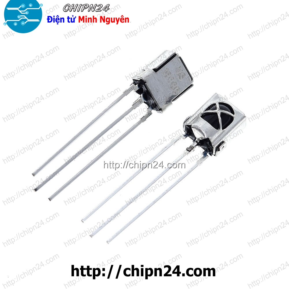 [2 cái] (KG1) Mắt thu Hồng ngoại 3 chân Vỏ sắt IR 1838 TSOP1838