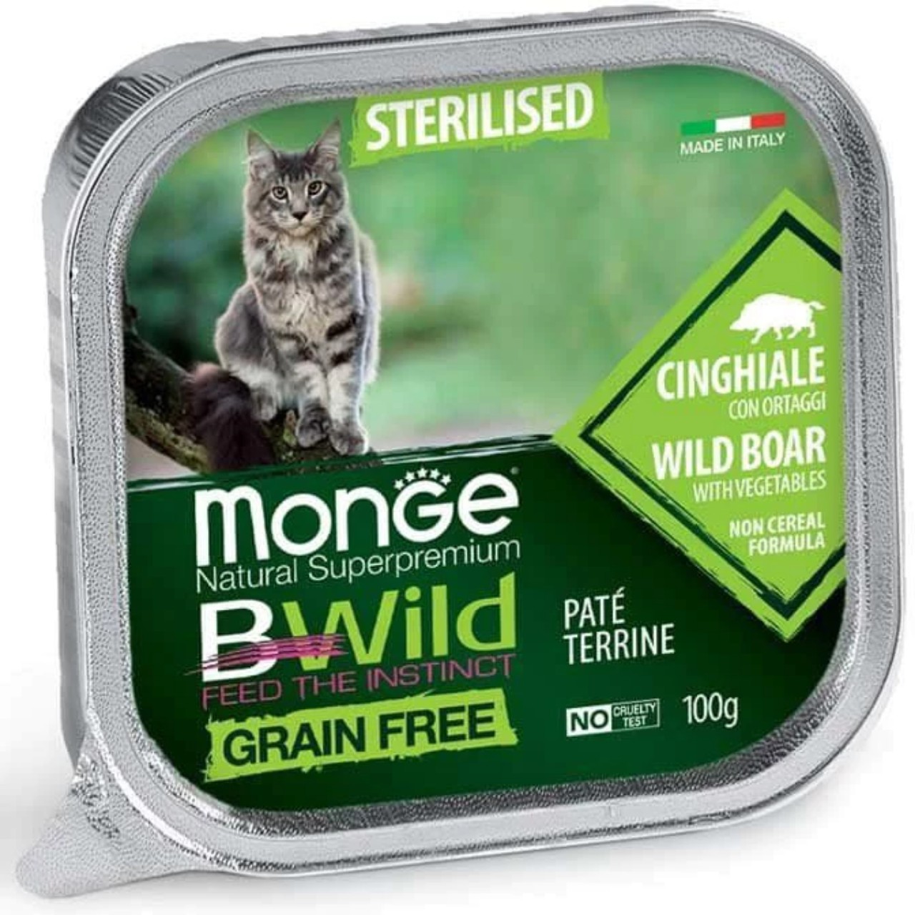 Thức ăn cho mèo pate Monge BWild 100g