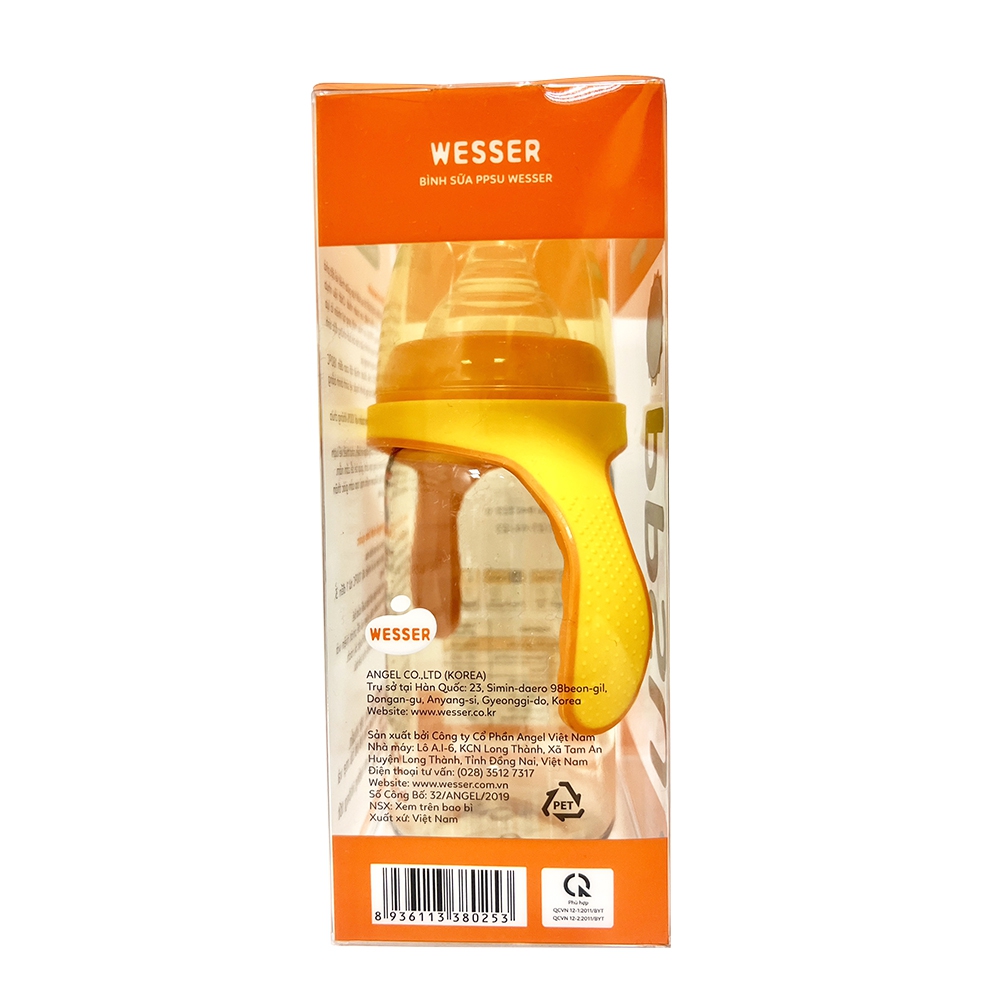 Bình Sữa Wesser PPSU 260ml (CỔ RỘNG)