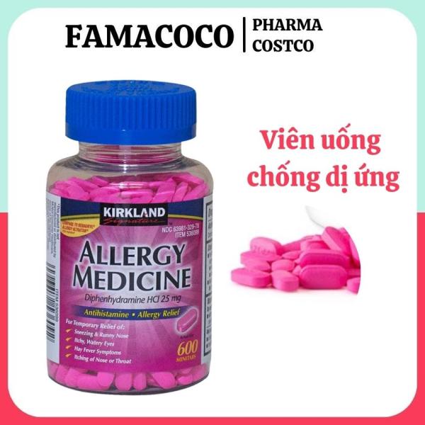 [HCM]Chống dị ứng Kirkland Allergy Medicine giảm cảm giác khó chịu sổ mũi do dị ứng từ môi trường hộp 600 viên hàng mỹ Famacoco cao cấp