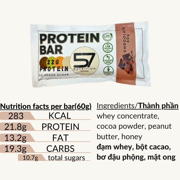 Thanh Protein Bar | 22g PROTEIN | 57 Nutrition