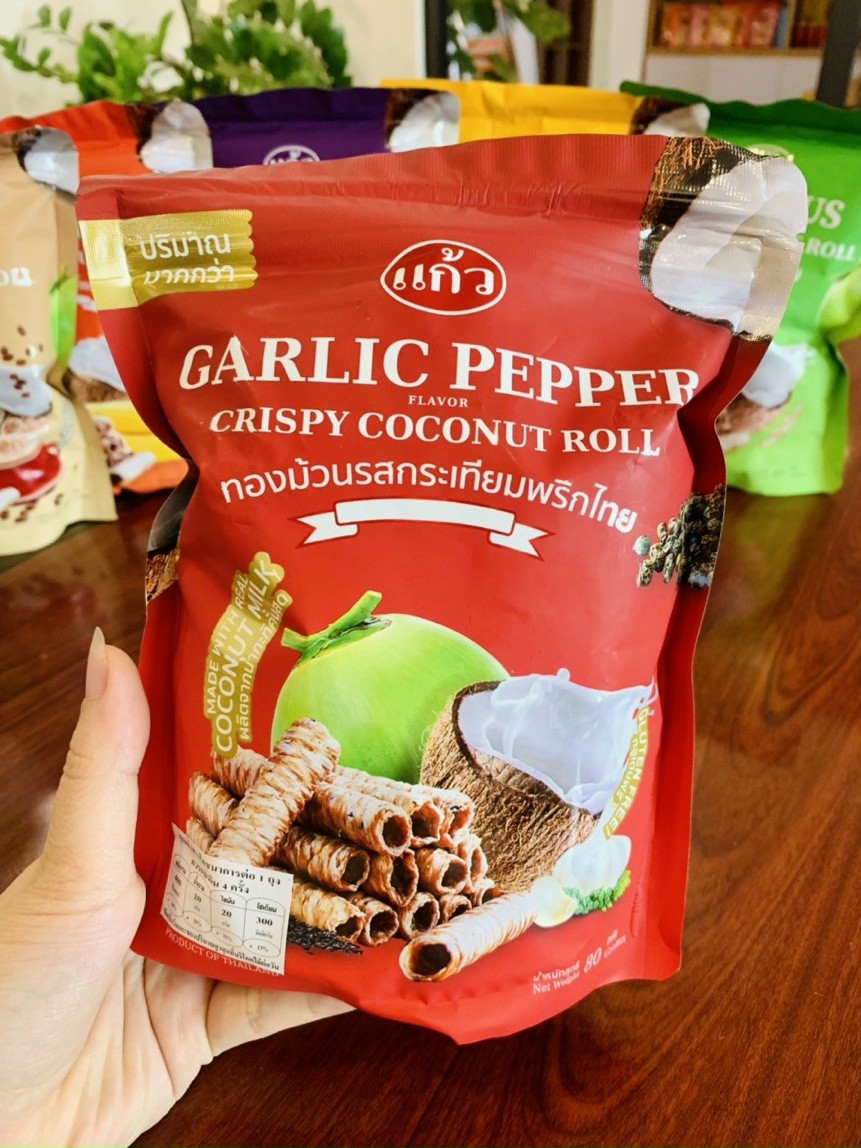 Bánh quế cuộn dừa Thái Lan 80g