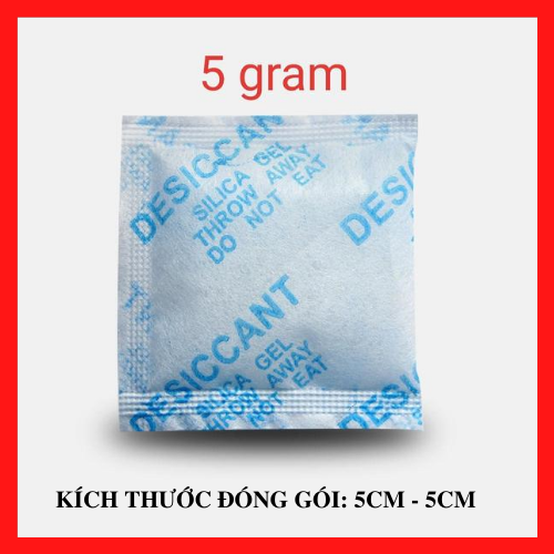 [HCM]1Kg Package desiccant Silicagel type 5 grams (200 pack) - Preservation-pharmaceuticals, technology, clothes-moisture-proof mould, anti-rust, anti-odor ....