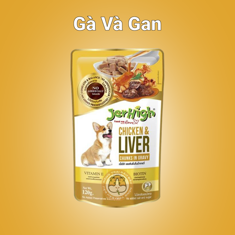 Pate Cho Chó JerHigh Sốt Thịt Cao Cấp 120g