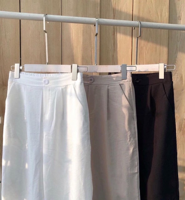 [25-27/4 Hoàn tiền 15%]Quần Ống Rộng Đũi Lỡ 80cm