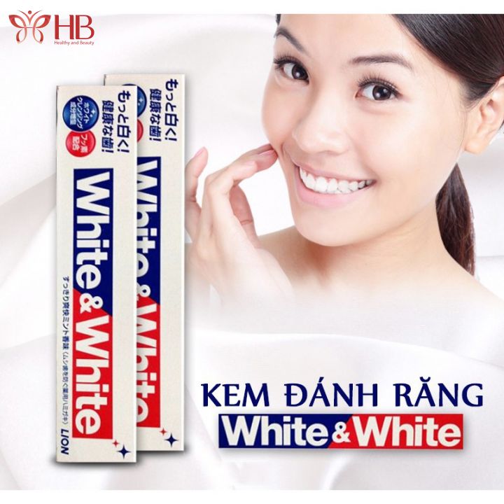 Kem đánh răng làm trắng White & White 150g Nhật Bản