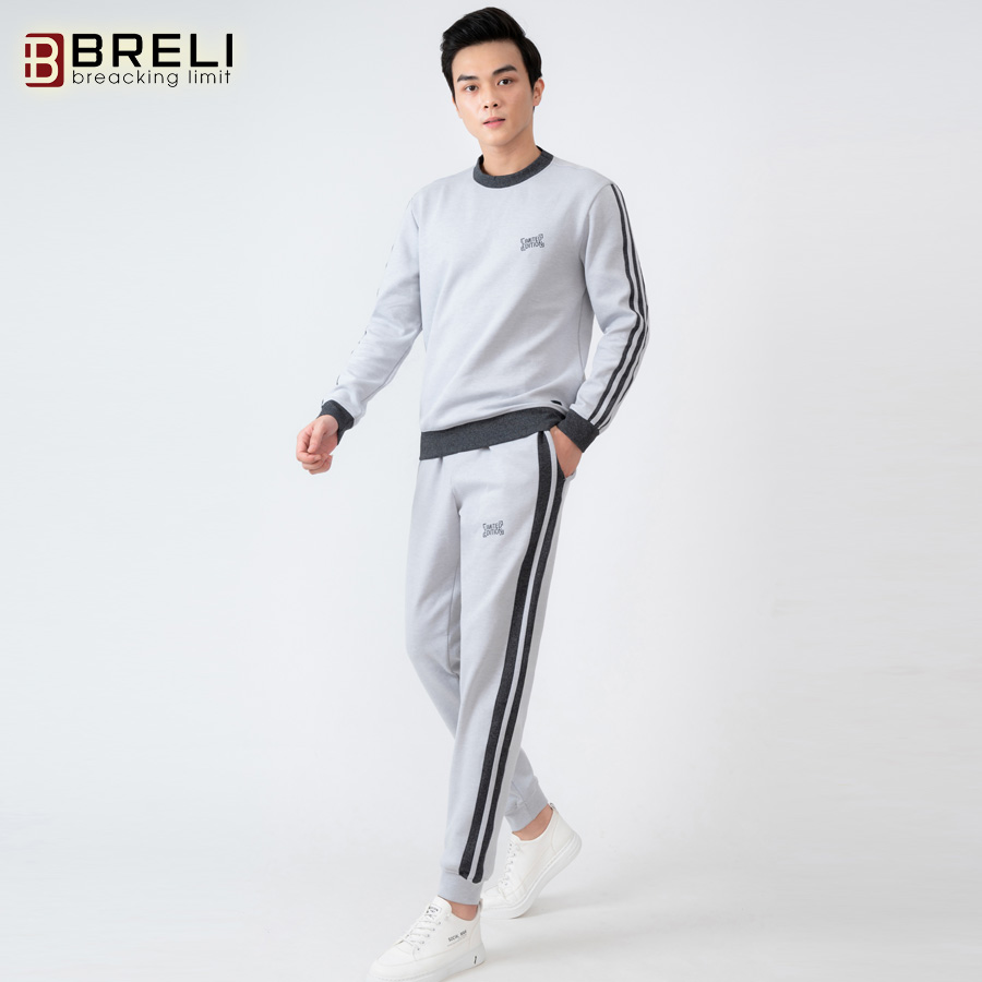 Bộ nỉ thể thao nam Breli - BAN2247-LGR