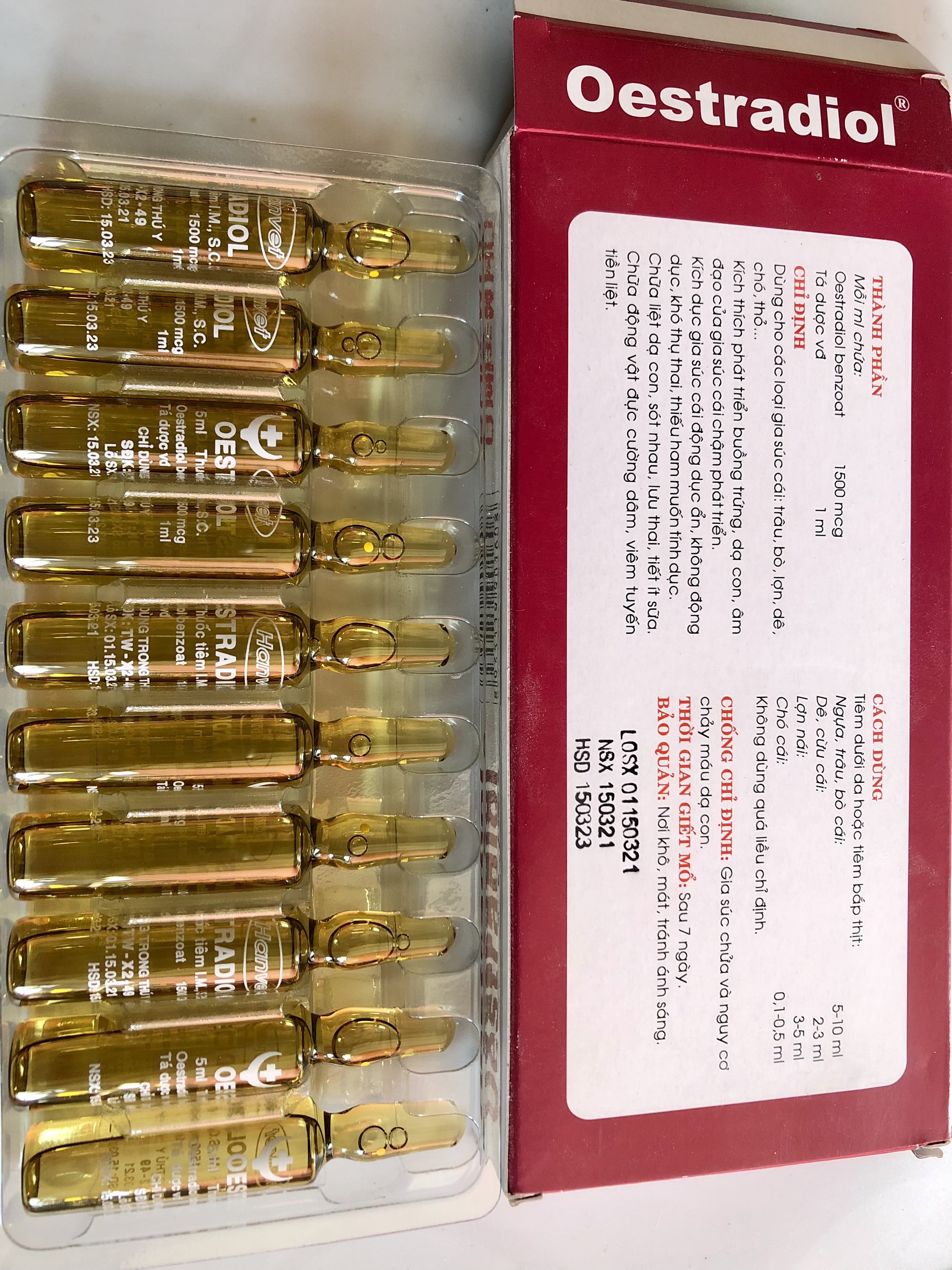 Thuốc thú y HANVET OESTRADIOL 5ml