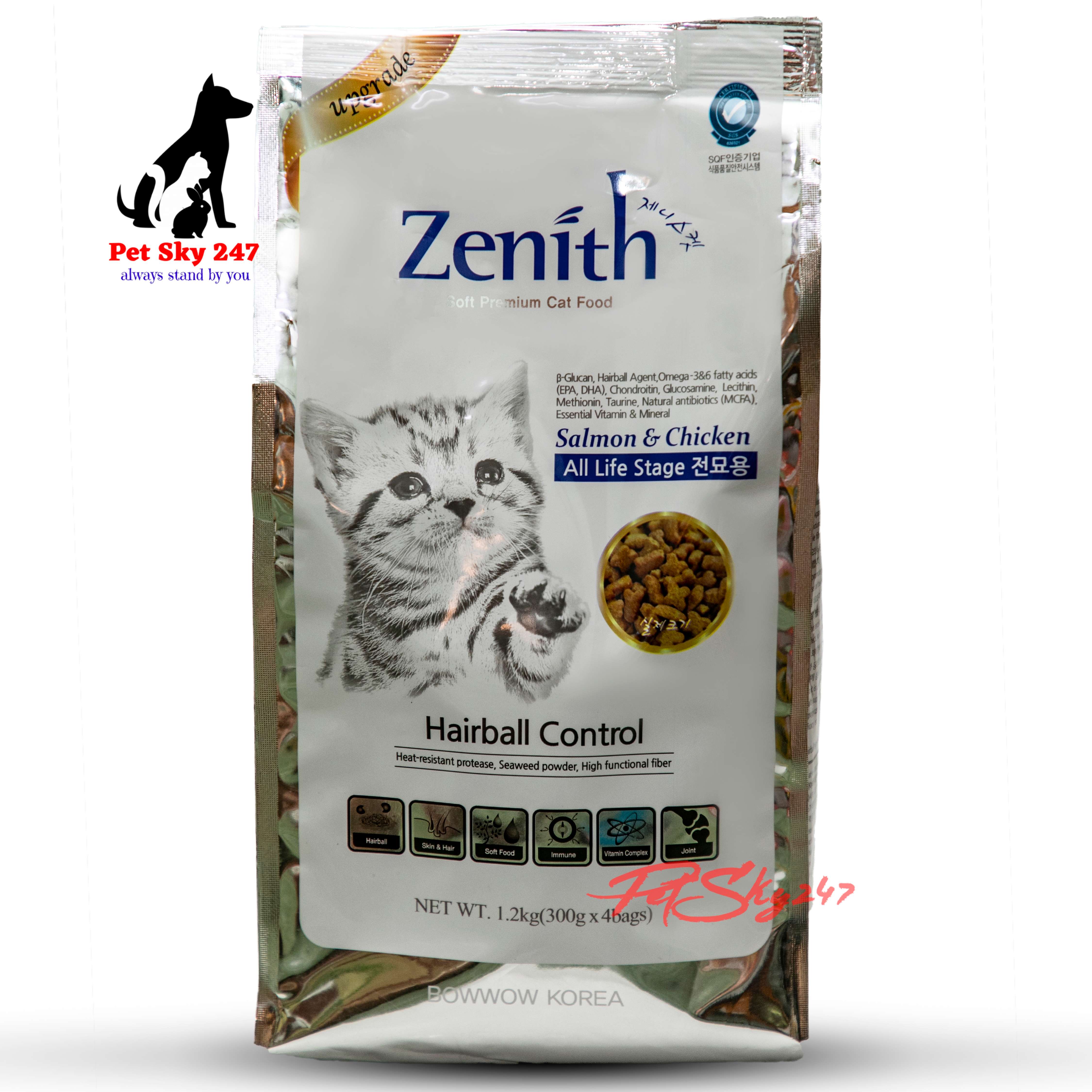 [HCM]THỨC ĂN CHO MÈO Hạt Mềm Zenith Gói 1.2Kg - Hàn Quốc