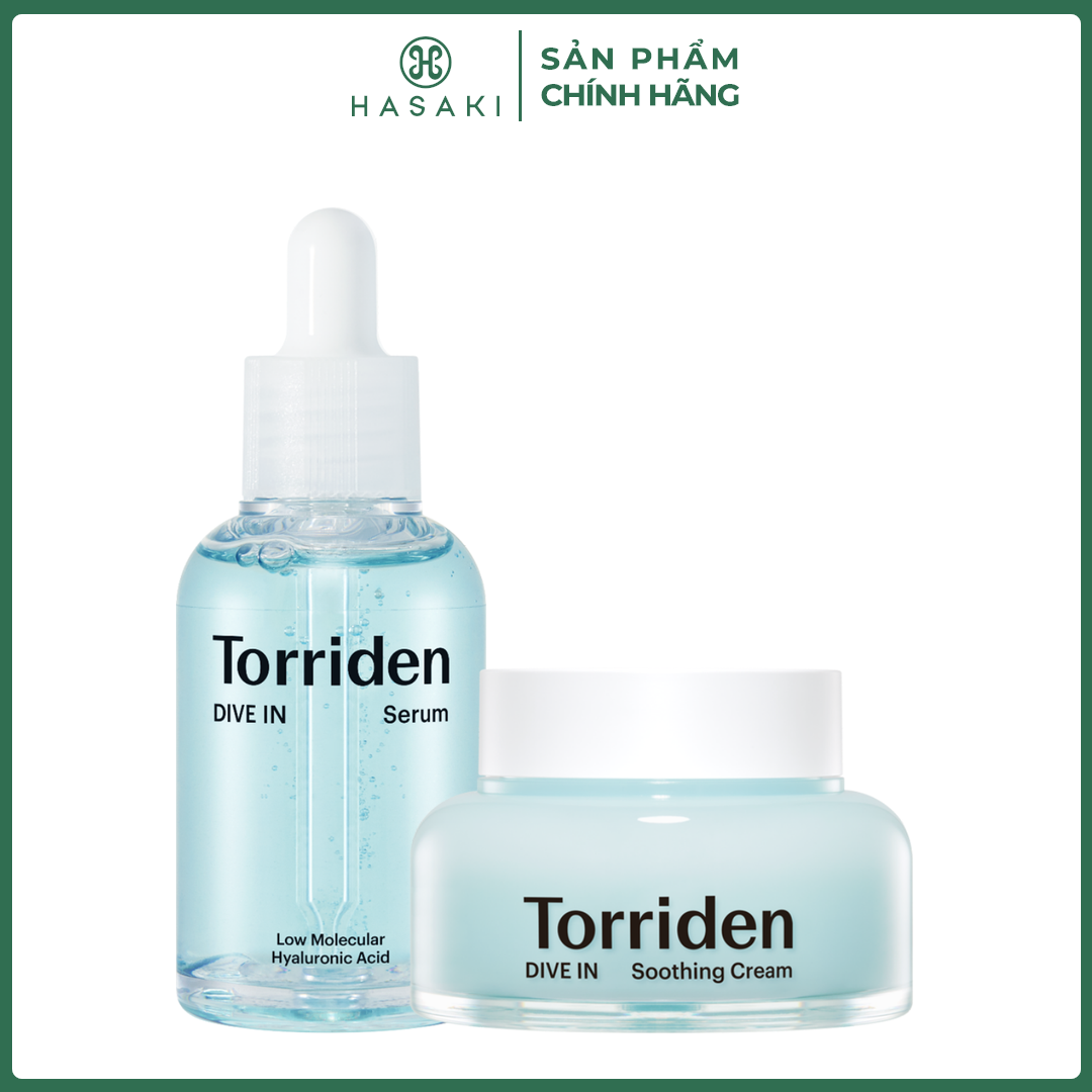 Combo Torriden Serum & Kem Dưỡng Cấp Ẩm 50ml +100ml Hasaki Sản Phẩm Chính Hãng
