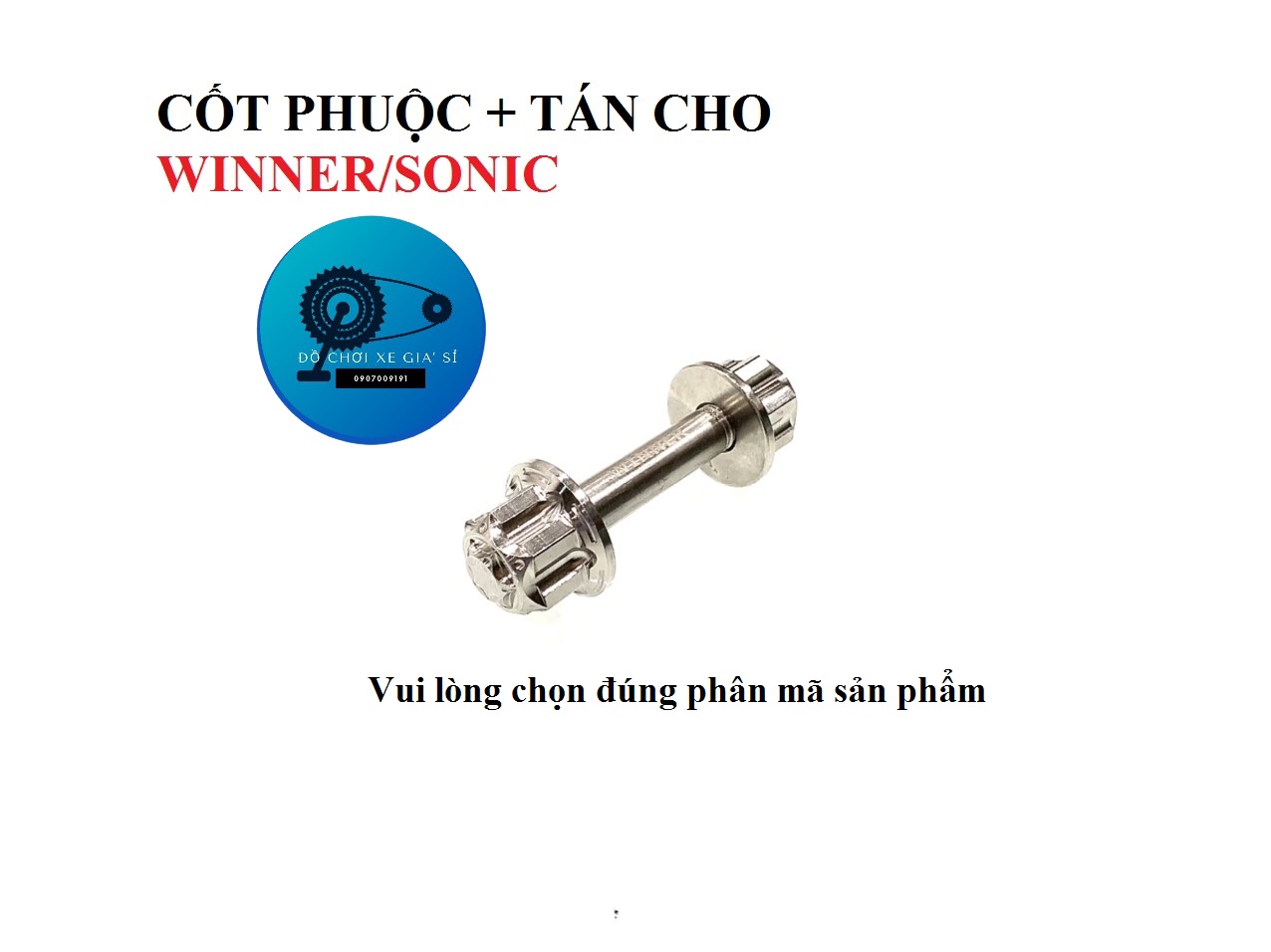 Cốt phuộc + tán inox salaya cho exciter và winner/sonic