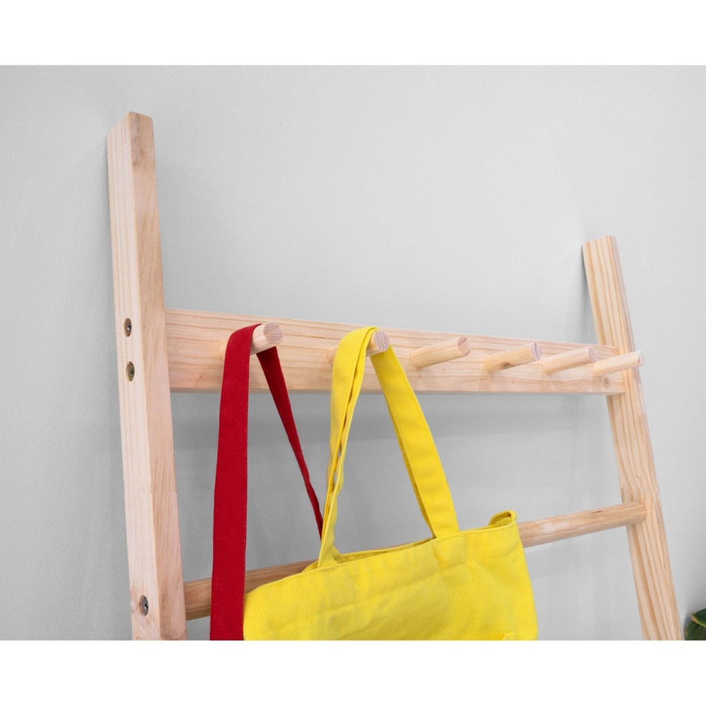 wooden ladder towel