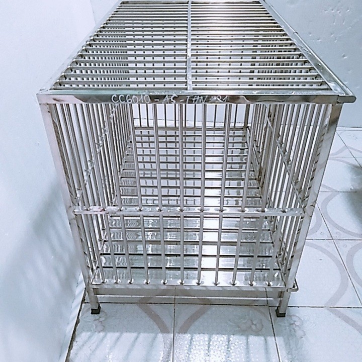 Chuồng Chó Inox Cao Cấp 60x40x65cm - CCO46I -